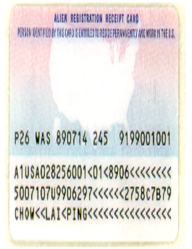 I-551 back card